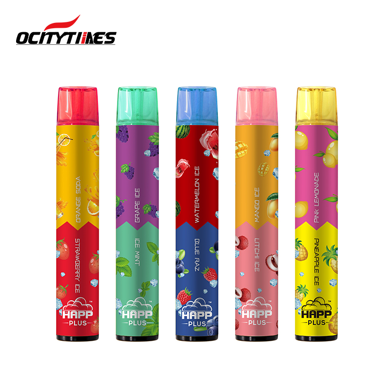 OcityTimes Happ Plus 1800puffs Elektronische Zigaretten -Einweg -Vape -Pod