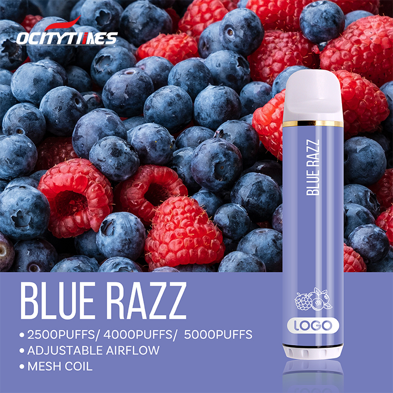 2500 Puffs Blue Raz Mesh Coil Einweg-Mini-Vape-elektronische Zigarette 